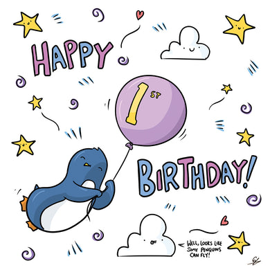 1st Birthday Penguin