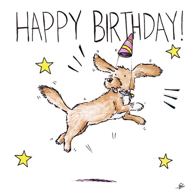 Working Cocker Spaniel Happy Birthday Jump