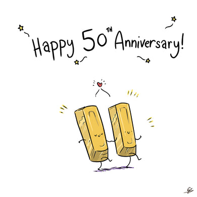 Happy Anniversary Gold 50th