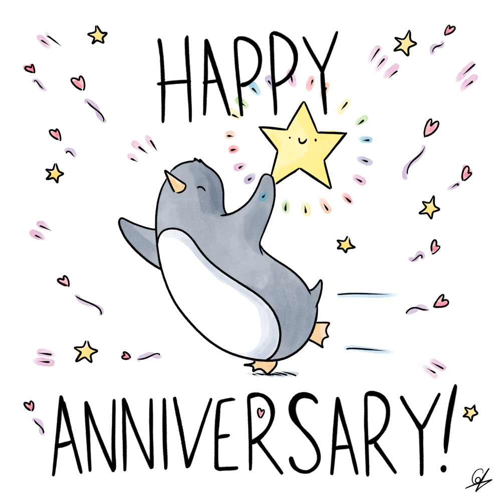 Happy Anniversary Penguin Star