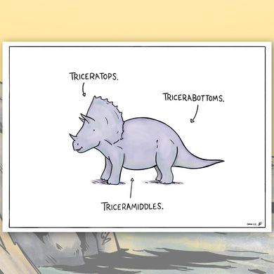 Triceratops - A3 Print