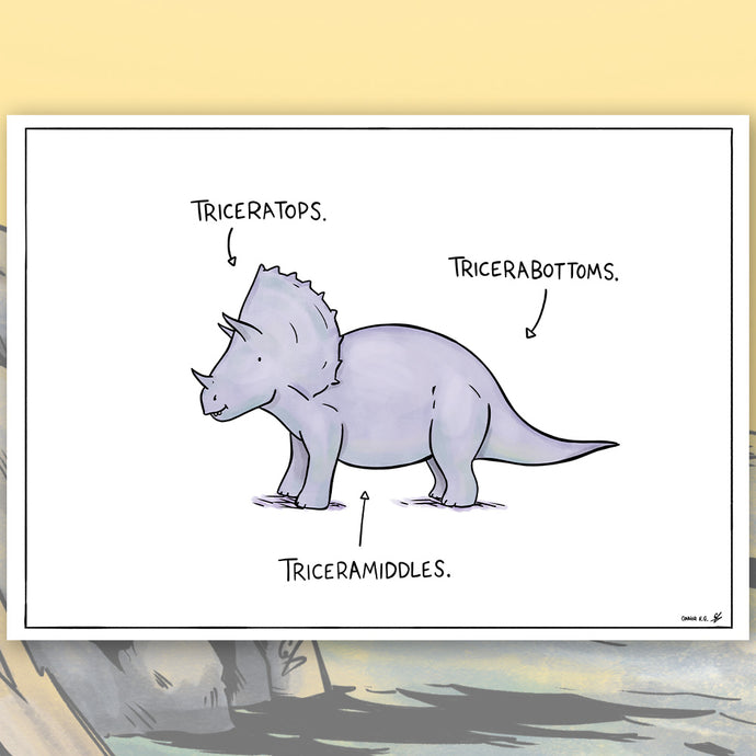 Triceratops - A3 Print