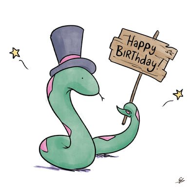 Snake Birthday Sign