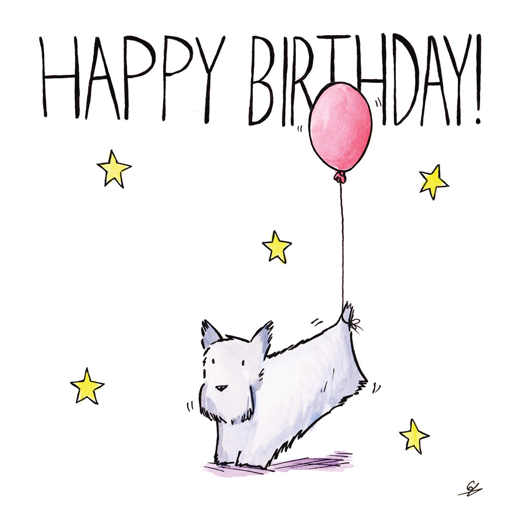Terrier Dog Balloon Birthday