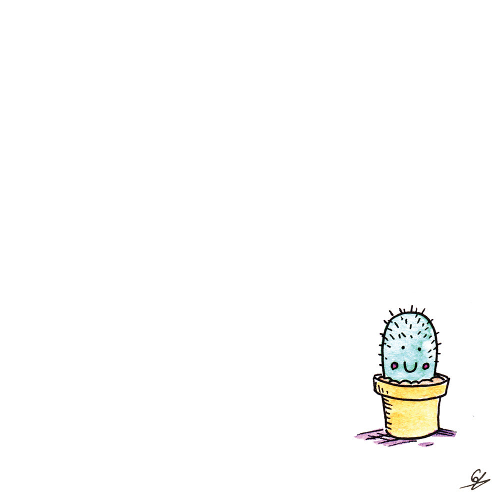 Little, smiling cactus Greeting Card