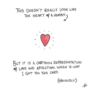 It doesn't look like a heart, because it's a cartoon