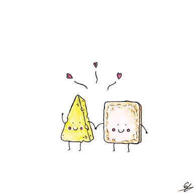 Cheese and a Cracker holding hands