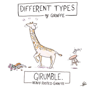 Different Types of Giraffe - Girumble. Heavy footed Giraffe.