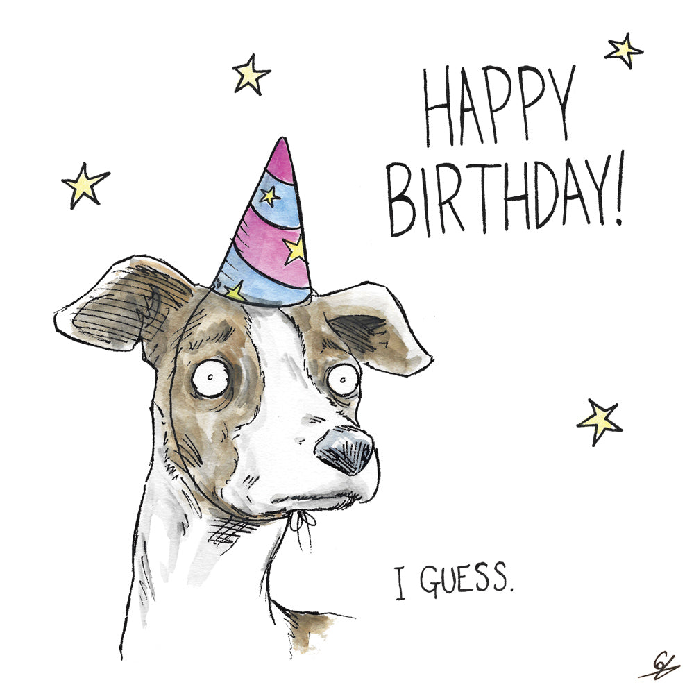 A greyhound - Happy Birthday! I Guess.