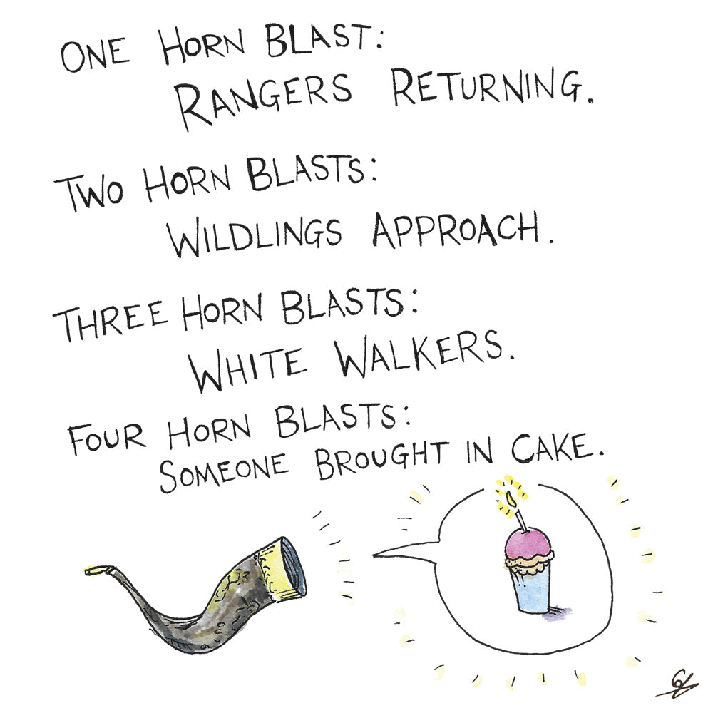 Horn Blasts Greeting Cards