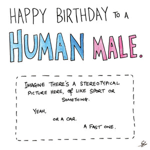 Human Male Birthday Card