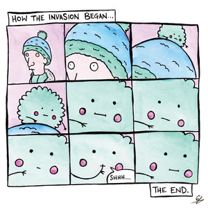 Cartoon of the Invasion of the Bobble Hats