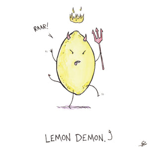 It's a Lemon Demon, a lemon with horns and a pitchfork.
