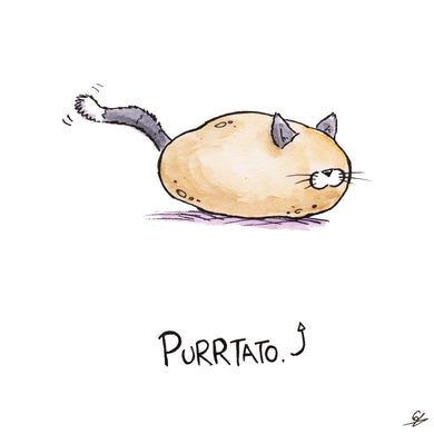 It's a Potato with whiskers, ears, and a tail. It's a Purrtato.