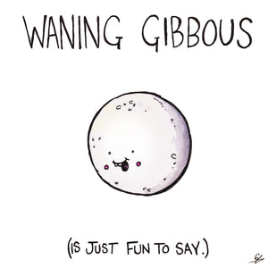 Waning Gibbous (is just fun to say.)