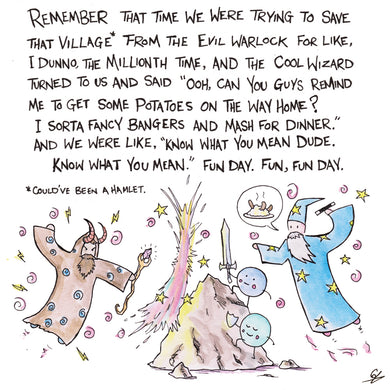 The Wizard, the Evil Warlock and some potatoes