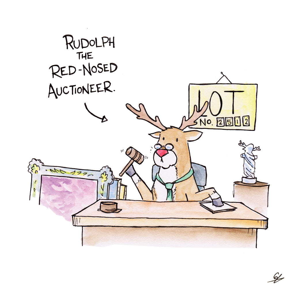 Rudolph the Red-Nosed Auctioneer.